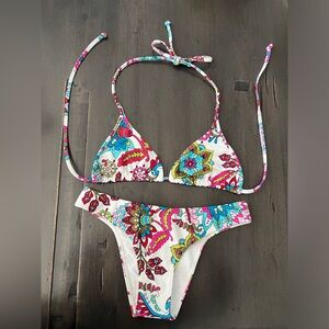 Agua Doce Floral Brazilian Bikini Set L